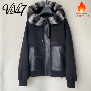 ViVi7 Vendita all'Ingrosso: Acquista 3 Pezzi e Ottieni il 10% di Sconto, Lussuoso Cappotto in Vera Pelliccia di Rex per Donna, Morbido e Caldo, Fatto a Mano - Product Image 1
