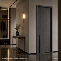 Porte intérieure économique en mélamine, anti-âge et résistante aux rayures, idéale pour la rénovation en gros d'appartements