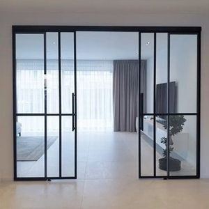 Système de portes coulissantes encastrées NUOXIN Impact pour balcon et patio, portes coulissantes <span class=keywords><strong>en</strong></span> aluminium et <span class=keywords><strong>verre</strong></span>, portes coulissantes modernes personnalisées pour mur - Product Image 6