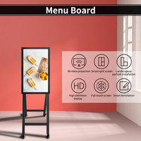 Soporte plegable inclinable 32 "pulgadas LED LCD póster pantalla táctil capacitiva pantalla de publicidad tablero de menú táctil quiosco de pantalla táctil