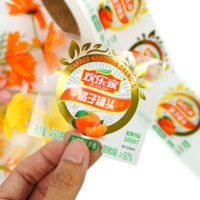 Etiquetas BOPP Transparentes y Duraderas, Resistentes a los Rayos UV, Adhesivos de Vinilo Ecológicos para Etiquetas de Botellas con Logotipo Personalizado en Rollos