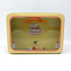 Square Food Grade Tin <b>Box</b> With Clear Window Custom Printed <b>Empty</b> Square Tinplate Container For Cookie Candy Snack <b>Gift</b> Packaging - Product Image 3
