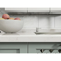 Évier de comptoir en marbre moderne, sur mesure, économique, pratique, blanc, PVC, MDF, bois, étanche, base modulaire, armoires de cuisine