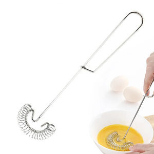 Manual Egg Beater Stainless Steel <b>Spring</b> Coil Coffee Milk Hand Whisk Mixer Egg Foamer Egg Cream Stirring Kitchen Tools - Product Image 3