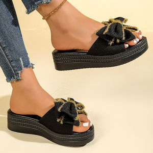 8012 Nouvelle collection été : Sandales compensées à plateforme épaisse pour femme, style international, grandes tailles, motif floral - Product Image 5