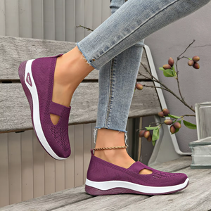 <span class=keywords><strong>Zapatos</strong></span> Casuales Transpirables de Malla para <span class=keywords><strong>Mujer</strong></span>, Zapatillas Ligeras Sin Cordones, Tallas Grandes para Caminar al Aire Libre, para Mamás Mayores - Product Image 5