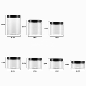 Food Grade <b>Clear</b> PET <b>Container</b> Wide Mouth Jar With Black <b>Plastic</b> Lid 150ml 250ml 280ml 350ml 400ml 500mll - Product Image 6