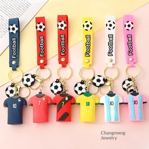 Llavero de aleación de estaño con diseño de camiseta de fútbol transfronterizo, colgante deportivo, recuerdo, llavero para coche, regalo al por mayor - Product Image 1