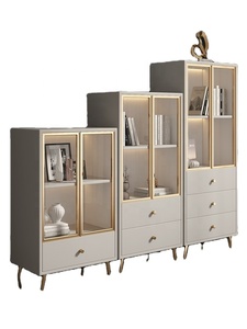 HMHF Solid <b>Oak</b> Drawer Cabinet for Bedroom/Living Room <b>Light</b> Luxury Modern Simple Glass Bookcase Storage Cabinet Integrated - Product Image 1