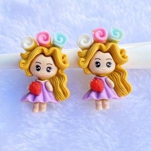 カスタムアニメアクセサリーマーメイドリトルガールプリンセスクラフトフラットバックレジン - Product Image 5
