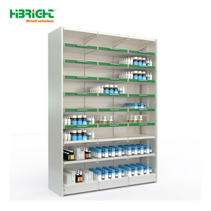 Highbright Single-<b>sided</b> Pharmacy Shelving <b>Unit</b> with Adjustable Angled Tiers - Product Image 3