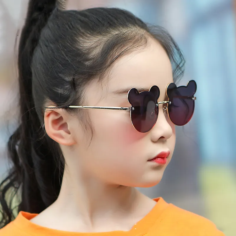 Óculos de sol infantil fofo, novos óculos de sol decorativos estilosos para crianças
