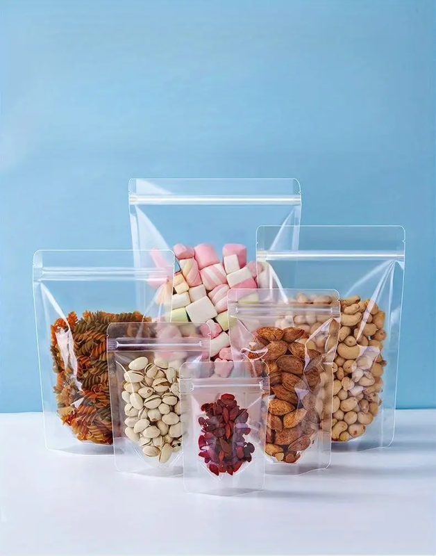 Reusable Clear PET Stand Up Self