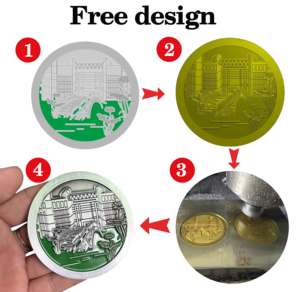 Moneda Conmemorativa de los Caballeros Templarios del Reino de <span class=keywords><strong>Marruecos</strong></span>, Chapada en Oro, Obra de Arte Coleccionable para la Colección de la Cruz de Cristo, Recuerdo - Product Image 2