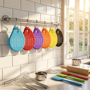 Wholesale Silicone Baking Scraper with Measurement Dough Scraper Pastry Scraper 7 Colors for Bakery Kitchen - Product Image 4