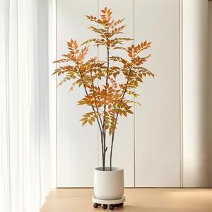 Ensemble de 3 arbres <span class=keywords><strong>en</strong></span> <span class=keywords><strong>bambou</strong></span> artificiel de printemps, 150/190/220 cm, plantes artificielles multi-tailles avec <span class=keywords><strong>pot</strong></span> pour la décoration de la maison et du bureau - Product Image 4