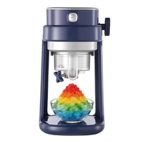 Machine à glace pilée compacte pour usage domestique, pour un broyage rapide en une seule pression, desserts glacés, slushies, machine à neige électrique, 3 moules à glace