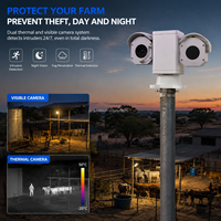 Cámara de Vigilancia Térmica HD de Largo Alcance con Visión Nocturna, Antirrobo, para Seguridad Agrícola y Protección de Ganado