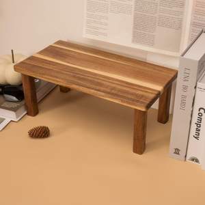 Étagère d'organisation de bureau en bois d'acacia armoire de cuisine et présentoir de comptoir pour la maison bureau salle de bain table basse - Product Image 2