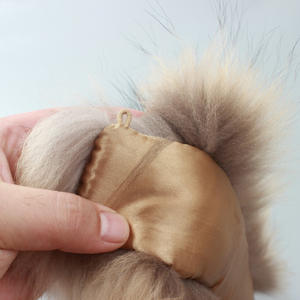 จำหน่ายขนแรคคูนแท้จากโรงงานโดยตรง สำหรับตกแต่งฮู้ด ปกเสื้อขนแรคคูนแบบถอดได้ ขนแรคคูนสีเงินสำหรับเสื้อผ้า - Product Image 4