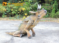 DINO AD-282 Dinozor Parkı Animatronik Bebek Triceratops Robot Modelim