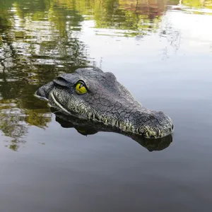 Flytec v301 barco de corrida elétrica, controle remoto, simulação crocodilo, cabeça, spoof, brinquedo, tricky, piscina de água, ar livre, flutuante