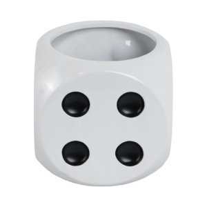 Vaso per Fiori a Forma di Dado in Ceramica, Fioriera Moderna per Interni ed Esterni, Decorazione per la Casa e il Giardino - Product Image 4