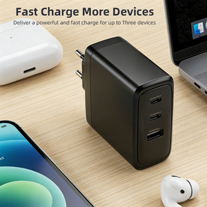 Chargeur rapide AWELL 100W GaN 3 ports PD3.0/QC3.0 Adaptateur mural magnétique pour ordinateur portable, tablette, smartphone - Product Image 4