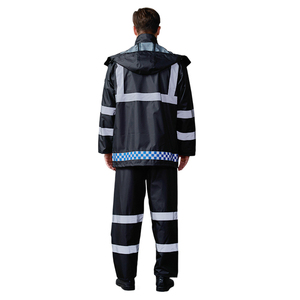Completo Antipioggia da Uomo <span class=keywords><strong>in</strong></span> Oxford 300D Rivestito <span class=keywords><strong>in</strong></span> PU, Ecologico, Pieghevole, Impermeabile, Alta Visibilità, Riflettente, Giacca e Pantaloni per <span class=keywords><strong>Moto</strong></span> - Product Image 4