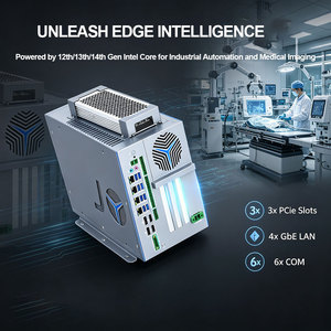 คอมพิวเตอร์อุตสาหกรรมไร้พัดลม IBOX-718A รองรับ 4x GbE LAN 6x COM และ 8x USB 3.1 สำหรับการประมวลผลแบบ Edge Computing และ Deep Learning - Product Image 1