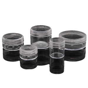 <b>Empty</b> Round Plastic Containers 5-7 Cm Sealed Storage <b>Boxes</b> For Jewelry And Small Items Travel Size Cosmetic Sample Holders - Product Image 5