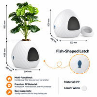Maison pour chat d'intérieur créative avec bac à litière caché, meubles pour chat en PP imperméable pour la décoration de la maison