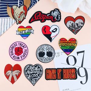 New Design Iron on Punk Style Girl Power love Heart Patch for Clothing Bag Decoration - Product Image 2