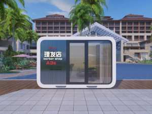 Kit de <span class=keywords><strong>maison</strong></span> de conteneur de structure <span class=keywords><strong>en</strong></span> acier pliant robotique de <span class=keywords><strong>maison</strong></span> préfabriquée d'<span class=keywords><strong>origami</strong></span> d'auto-assemblage pour le salon de coiffure d'endroits éloignés - Product Image 4