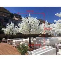 Yumai — arbre à fleurs de cerisier blanc, arbre artificiel en soie, hauteur de 280cm, pour le mariage