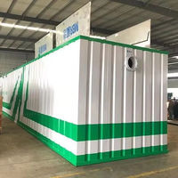 Station d'épuration des eaux usées intégrée MBBR en conteneur pour l'abattage de volailles avec garantie d'un an, capacité de 3000 L/heure