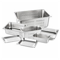 Bacs Gastronormes Commerciaux en Acier Inoxydable Pleine Taille – Conteneurs de Stockage Alimentaire pour Buffets, Traiteurs, Tables Vapeur, Hôtels et Restaurants