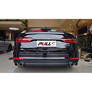 Kit carrosserie pour <span class=keywords><strong>AUDI</strong></span> <span class=keywords><strong>A6</strong></span> 2019-2020 Kit carrosserie mise à niveau vers le style RS6 comprenant pare-chocs avant lèvre arrière tuyaux d'échappement calandre ABS - Product Image 4