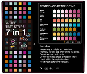 Tiras Reactivas para Piscinas 4/7 en 1, Fáciles y Precisas, para Cloro Libre, Nitrato, Dureza, Nitrito y pH - Product Image 6
