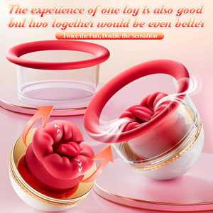 Üçü bir arada sevimli USB güç vajinal dil yalama vibratör düğme ağız Masturbator oyuncak dudak g-noktası - Product Image 2