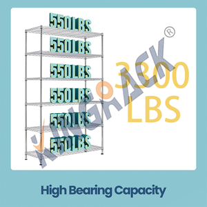 Étagère en fil métallique robuste de 42x18x72 pouces à 6 niveaux Organisateur de buanderie industrielle et étendoir Supports de stockage et étagères - Product Image 4