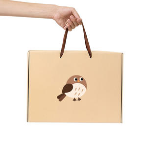 Luxe Kleine Kleding Geschenkdoos Verzending Verpakking Cosmetische Golfkartonnen Kwaliteitsborging Mailer Doos Cartoon Doos En Tas Set - Product Image 5