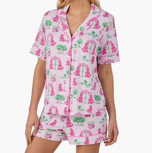 Ensemble de pyjamas pour femmes en bambou écologique, tricot doux, pyjamas courts en soie personnalisés pour l'été, vêtements de nuit pour femmes, vêtements de détente pour la maison, vêtements de nuit pour femmes - Product Image 1