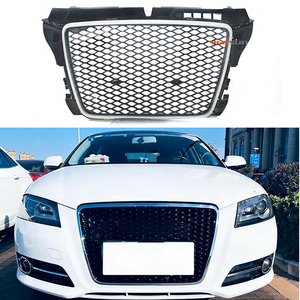 Grille de pare-chocs avant pour <span class=keywords><strong>Audi</strong></span> A3 modifiée en grille RS3, grille en nid d'abeille, grille centrale en ABS, 2008-2012 - Product Image 4