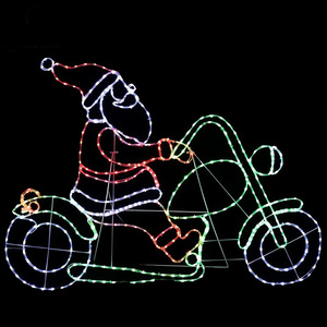LED IP65 demir açık noel baba düz manzara noel tatil dekoratif ışıklar pencere sahne için çok renkli - Product Image 3