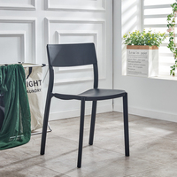 Kursi Plastik PP Modern Midcentury Harga Terjangkau, Dapat Ditumpuk, untuk Ruang Makan, Ruang Tamu, Restoran, Hotel, dan Dapur