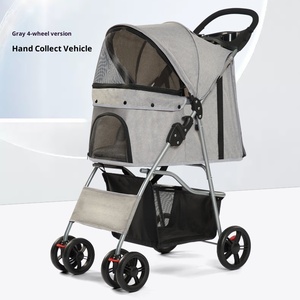 Коляска для домашних животных Surepawzy HB для маленьких и средних собак и кошек (корги, тедди), легкая, складная в один клик, для прогулок на улице - Product Image 6