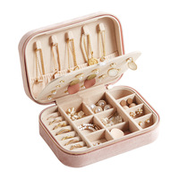 Écrin à Bijoux en Velours avec Logo Personnalisé, Boîte de Voyage pour Bagues et Boucles d'Oreilles, Coffret Cadeau Carré de Voyage
