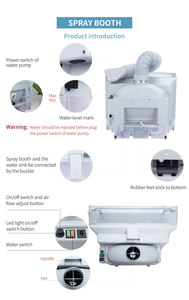 Stan semprot cat kuas udara HS-E600 lampu LED Stan semprot tirai air - Product Image 2