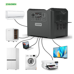 Station d'alimentation solaire portable 2560Wh grande capacité 2400W avec contrôle par application, générateur de secours extérieur, batterie LiFePO4 - Product Image 2